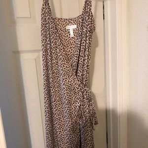 Leopard print wrap dress